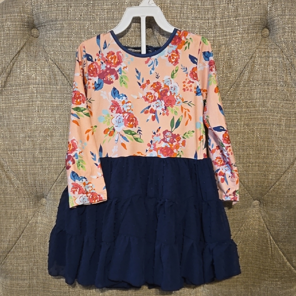 Girls 4t Floral Long Sleeve Dress
